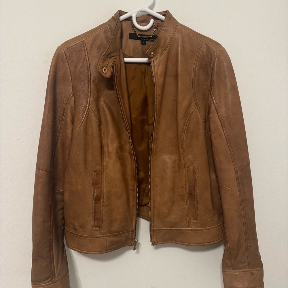 Wilsons Leather Women's Tan Leather Jacket
